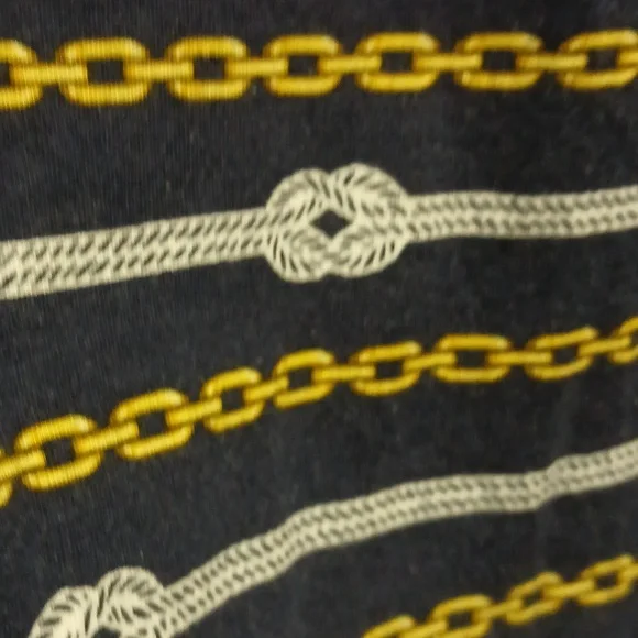 MICHAEL KORS Chain And Links 3/4 Sleeve Top, Size L - Picture 3 of 9